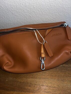 Monos Metro Sling Vegan Leather in Saddle Tan Brand New no tag